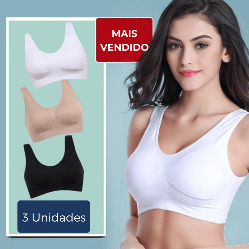 Comfort Plus (Kit Com 3 Peças) - Sutiã Extra Conforto